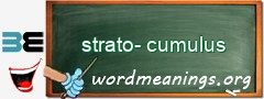 WordMeaning blackboard for strato-cumulus